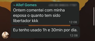 Print de Allef Gomes no grupo do Antídoto